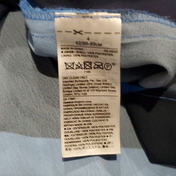 Banana Republic Pleated Chevron Midi Dress Size 6 - Picture 15 of 16